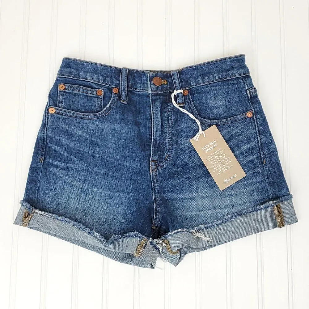 Madewell High Rise Denim Shorts in Glenoaks Wash Cutoff Edition I-0216a10